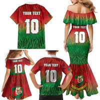 Custom Bangladesh Cricket-The Tigers Family Matching Mermaid Dress and Hawaiian Shirt