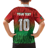 Custom Bangladesh Cricket-The Tigers Family Matching Off The Shoulder Long Sleeve Dress and Hawaiian Shirt