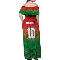 Custom Bangladesh Cricket-The Tigers Family Matching Off Shoulder Maxi Dress and Hawaiian Shirt
