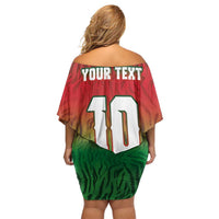Custom Bangladesh Cricket-The Tigers Family Matching Off Shoulder Short Dress and Hawaiian Shirt