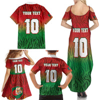 Custom Bangladesh Cricket-The Tigers Family Matching Summer Maxi Dress and Hawaiian Shirt