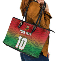 Custom Bangladesh Cricket-The Tigers Leather Tote Bag