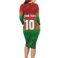 Custom Bangladesh Cricket-The Tigers Long Sleeve Bodycon Dress
