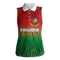 Custom Bangladesh Cricket-The Tigers Women Sleeveless Polo Shirt