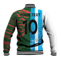 Custom Bangladesh and Argentina Football Half Style Baseball Jacket