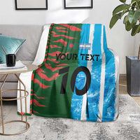 Custom Bangladesh and Argentina Football Half Style Blanket