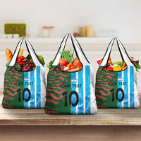 Custom Bangladesh and Argentina Football Half Style Grocery Bag