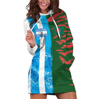 Custom Bangladesh and Argentina Football Half Style Hoodie Dress