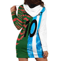 Custom Bangladesh and Argentina Football Half Style Hoodie Dress