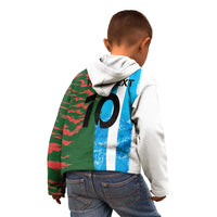 Custom Bangladesh and Argentina Football Half Style Kid Hoodie