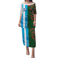 Custom Bangladesh and Argentina Football Half Style Puletasi