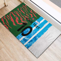 Custom Bangladesh and Argentina Football Half Style Rubber Doormat