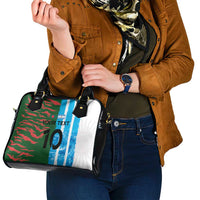 Custom Bangladesh and Argentina Football Half Style Shoulder Handbag