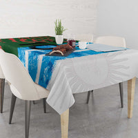 Custom Bangladesh and Argentina Football Half Style Tablecloth