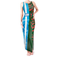 Custom Bangladesh and Argentina Football Half Style Tank Maxi Dress
