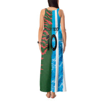 Custom Bangladesh and Argentina Football Half Style Tank Maxi Dress