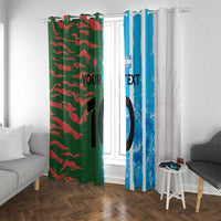 Custom Bangladesh and Argentina Football Half Style Window Curtain