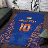 Custom Indian Bengal Tiger Cricket Area Rug