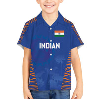 Custom Indian Bengal Tiger Cricket Family Matching Short Sleeve Bodycon Dress and Hawaiian Shirt