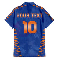 Custom Indian Bengal Tiger Cricket Family Matching Tank Maxi Dress and Hawaiian Shirt