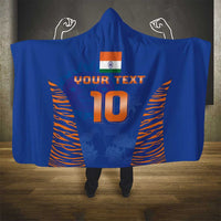 Custom Indian Bengal Tiger Cricket Hooded Blanket