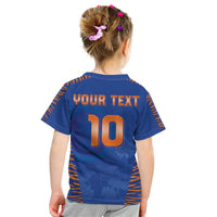 Custom Indian Bengal Tiger Cricket Kid T Shirt