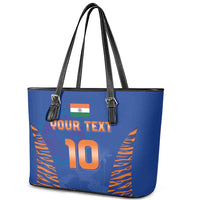 Custom Indian Bengal Tiger Cricket Leather Tote Bag