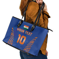 Custom Indian Bengal Tiger Cricket Leather Tote Bag