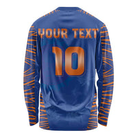 Custom Indian Bengal Tiger Cricket Long Sleeve Shirt