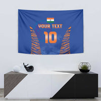 Custom Indian Bengal Tiger Cricket Tapestry