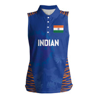 Custom Indian Bengal Tiger Cricket Women Sleeveless Polo Shirt