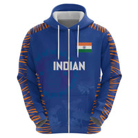 Custom Indian Bengal Tiger Cricket Zip Hoodie