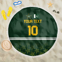 Custom Pakistan Men in Green Cricket-The Super Stars Beach Blanket