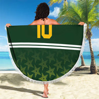 Custom Pakistan Men in Green Cricket-The Super Stars Beach Blanket