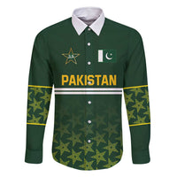Custom Pakistan Men in Green Cricket-The Super Stars Family Matching Long Sleeve Bodycon Dress and Hawaiian Shirt