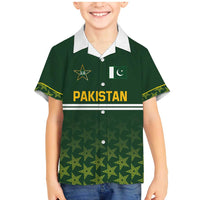 Custom Pakistan Men in Green Cricket-The Super Stars Family Matching Mermaid Dress and Hawaiian Shirt