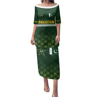 Custom Pakistan Men in Green Cricket-The Super Stars Family Matching Puletasi and Hawaiian Shirt