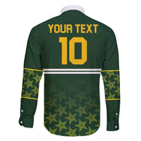 Custom Pakistan Men in Green Cricket-The Super Stars Family Matching Short Sleeve Bodycon Dress and Hawaiian Shirt