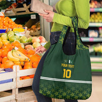 Custom Pakistan Men in Green Cricket-The Super Stars Grocery Bag