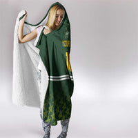 Custom Pakistan Men in Green Cricket-The Super Stars Hooded Blanket