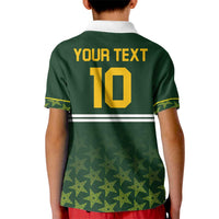 Custom Pakistan Men in Green Cricket-The Super Stars Kid Polo Shirt