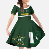 Custom Pakistan Men in Green Cricket-The Super Stars Kid Short Sleeve Dress