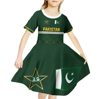 Custom Pakistan Men in Green Cricket-The Super Stars Kid Short Sleeve Dress