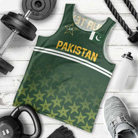 Custom Pakistan Men in Green Cricket-The Super Stars Men Tank Top