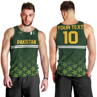 Custom Pakistan Men in Green Cricket-The Super Stars Men Tank Top