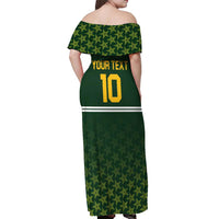 Custom Pakistan Men in Green Cricket-The Super Stars Off Shoulder Maxi Dress