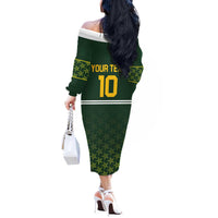 Custom Pakistan Men in Green Cricket-The Super Stars Off The Shoulder Long Sleeve Dress