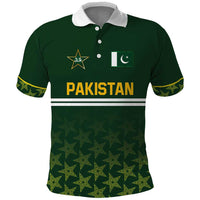 Custom Pakistan Men in Green Cricket-The Super Stars Polo Shirt
