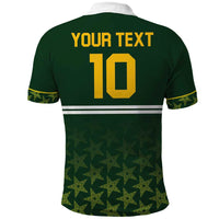 Custom Pakistan Men in Green Cricket-The Super Stars Polo Shirt