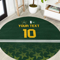Custom Pakistan Men in Green Cricket-The Super Stars Round Carpet